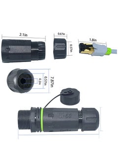 KASTWAVE Waterproof Connector IP68 Waterproof RJ45 Coupler Shielded Outdoor Ethernet Coupler POE Female to Female, for Outdoor Cat5e, Cat6 Ethernet Cable Connector(2-Pack)  - Image 2