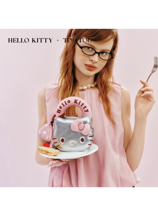 Toutou okitty Sanrio Kt Crossbody Bag, Silver, Birthday Gift For Girls And Girlfriends - Image 1