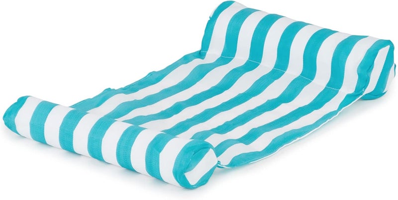 Swimline Premium Swimming Pool Float Hammock - Blue and White - Image 1