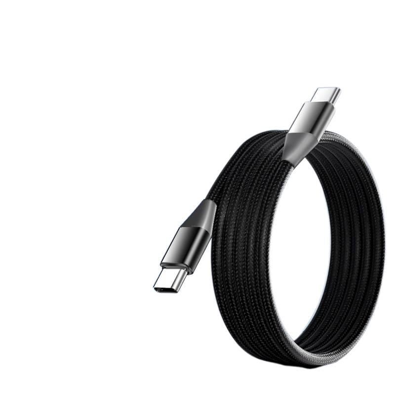 كابل USB-C سريع بقدرة 100W وUSB - C إلى USB-C ومغناطيسي لـ شحن الهاتف والتابلت ونقل البيانات واستخدام المحولات والإعداد المكتبي والحمل أثناء السفر - Image 1