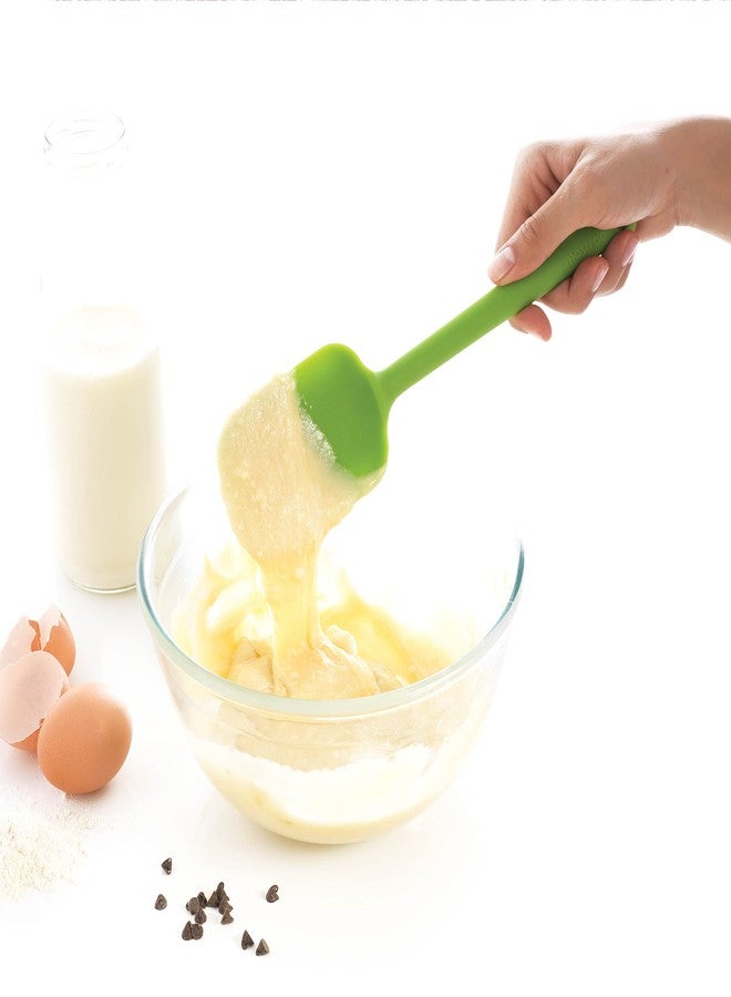 Mastrad Silicone Spoon Spatula - Non-Stick Rubber Spatula - Ideal For Mixing, Scooping and Scraping - Dishwasher Safe and High Heat Resistant (Blue) - Image 4