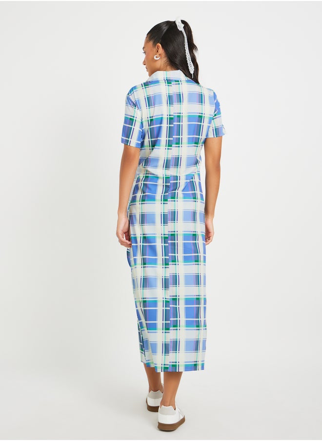 Take Two Plaid Tie-Waist Dress  - Image 5