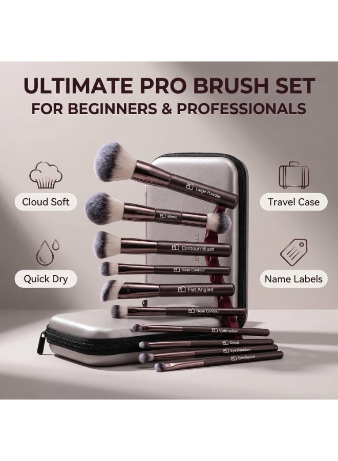 BS Mall Professional Makeup Brushes BS-MALL With Travel Case - Kabuki Brush Eyeshadow Brush, Concealer Brush, Blush Brush Bronzer & Foundation Brush 20 Pcs, Labeled Daily Use & Versatile Occasions Gift Box - Image 2