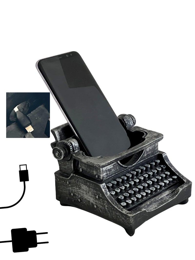 Bellaa 21413 Typewriter Pencil Holder Large Pen Desk Organizer Antiques Retro Shabby Chic Vintage Cup Creative Gift Writer Office Classroom Home Study Library - Image 4