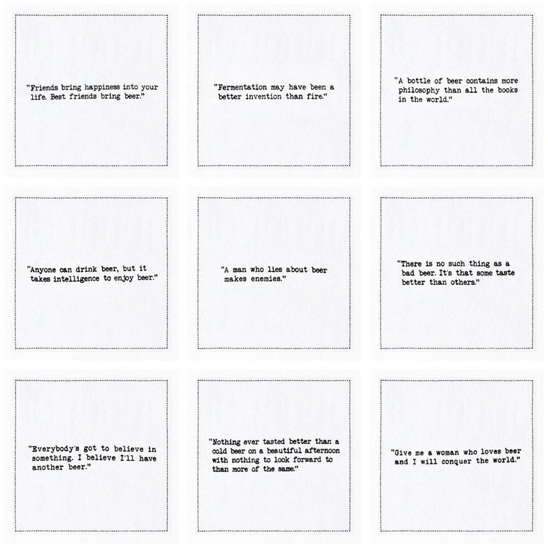 FIVE STAR NAPKINS Five Star Funny Beer Quotes | White Cotton Cocktail Napkins | 50 Luxury Disposable Beverage Napkins with Witty Bar Quotes | Drink Napkins for Parties, Bars, Weddings & Game Nights - Image 2