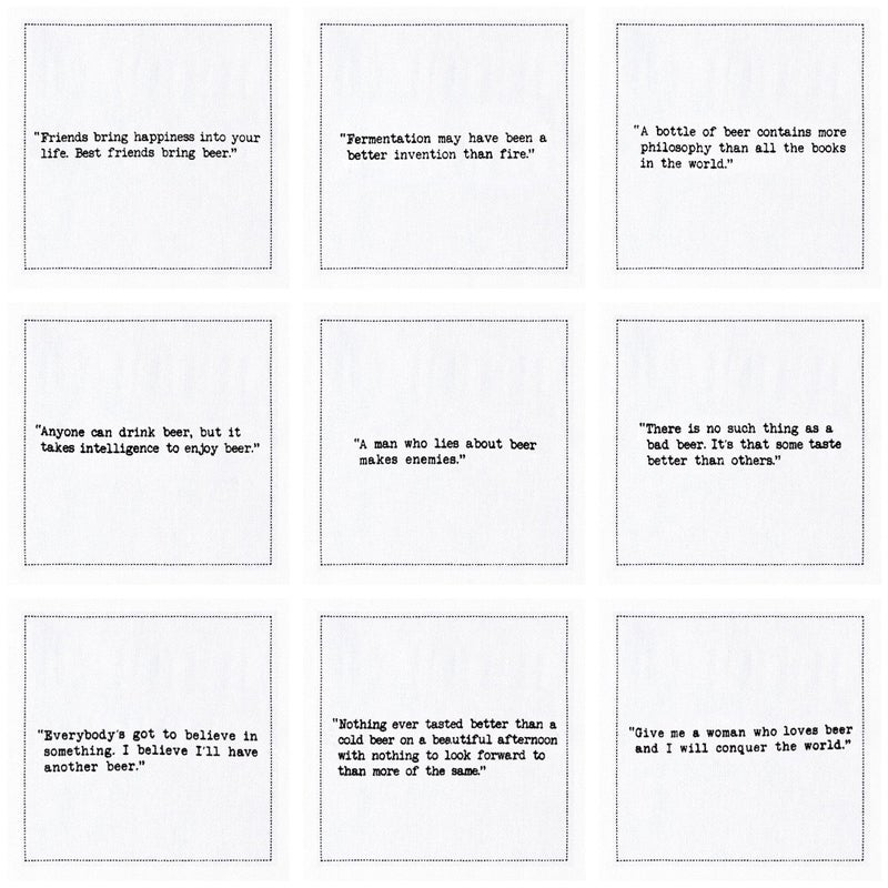 FIVE STAR NAPKINS Five Star Funny Beer Quotes | White Cotton Cocktail Napkins | 50 Luxury Disposable Beverage Napkins with Witty Bar Quotes | Drink Napkins for Parties, Bars, Weddings & Game Nights - Image 3