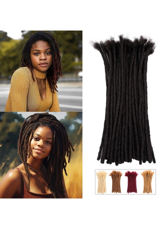 JIAJIA Teresa Medium 0.8Cm And Small 0.4Cm Width 618 Inch 100% Human Hair Dreadlock Extensions For Men/Women/Kids Full Handmade Permanent Loc Extensions Human Hair Bundles (14 Inch 20 Strands) - Image 1