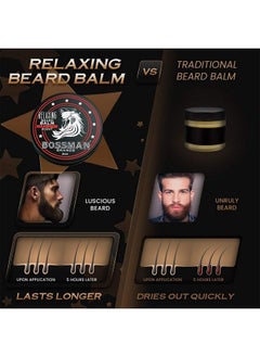 bossman Relaxing Beard Balm Tamer Thickener Relaxer And Softener Cream And Beard Care Product Made In Usa (Hammer Scent)  - Image 3
