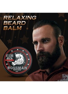 bossman Relaxing Beard Balm Tamer Thickener Relaxer And Softener Cream And Beard Care Product Made In Usa (Hammer Scent)  - Image 4