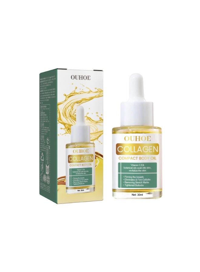 OUHOE Collagen Lifting Body Oil, Slimming and Shaping Massage Oil, Firms Belly and Legs, 30ml - Image 1