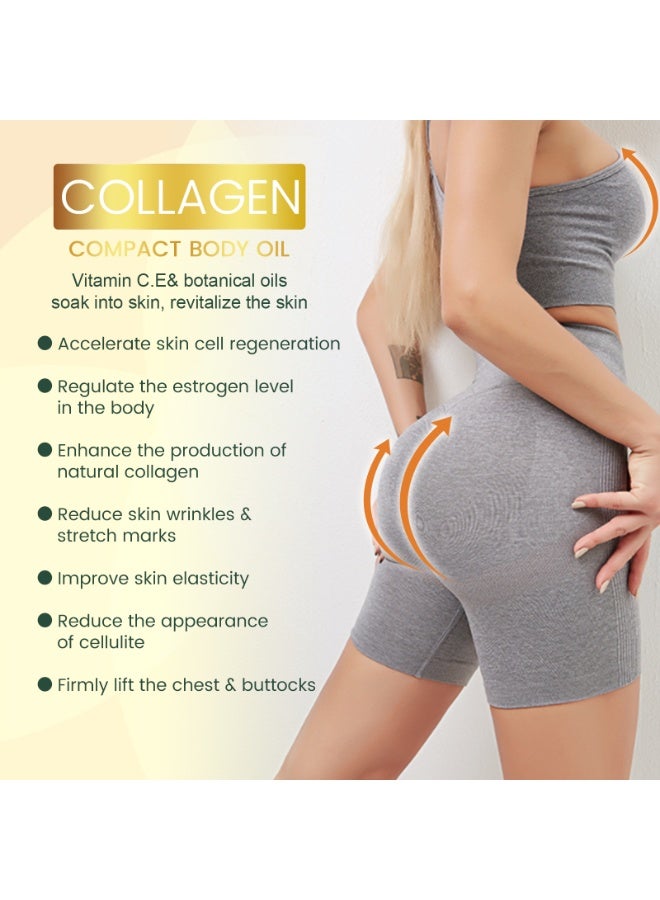 OUHOE Collagen Lifting Body Oil, Slimming and Shaping Massage Oil, Firms Belly and Legs, 30ml - Image 3