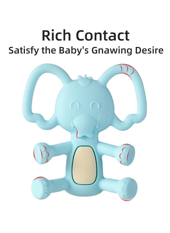 Twisoo Elephant Silicone Baby Teether - BPA-Free Food Grade Teething Toy for Infants 6-12 Months, Soft Gum Soothing Chewing Toy, Easy-to-Grasp Design ( Pink ) - Image 2