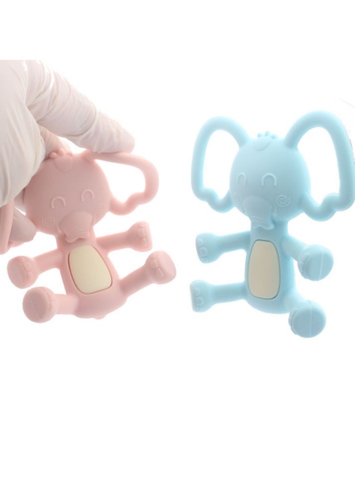 Twisoo Elephant Silicone Baby Teether - BPA-Free Food Grade Teething Toy for Infants 6-12 Months, Soft Gum Soothing Chewing Toy, Easy-to-Grasp Design ( Pink ) - Image 5