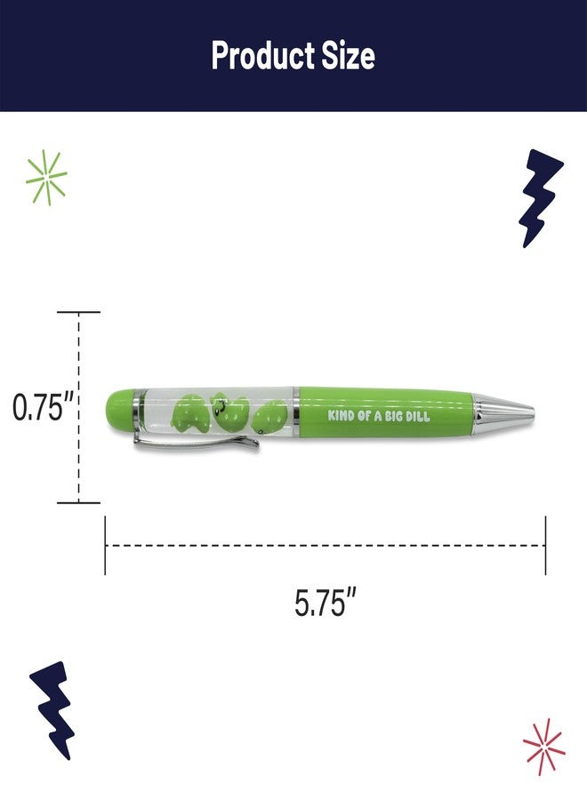 GOOFBALLS Novelty Floaty Pen - Funny Ink Pen with Floating Design, Unique Gift for Coworkers, Students, or Office Desk Fun - Pickle - Image 4