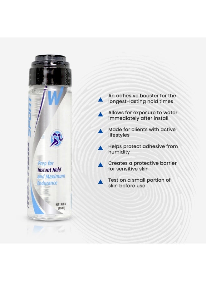Walker Tape Max Hold Sport 1.4 oz Dab Adhesive Booster – Waterproof, Sweat-Proof, Dye-Free Wig Glue Enhancer for Lace Wigs, Toupees, Hair Systems – Instant Hold, Skin Safe, Unscented - Image 3
