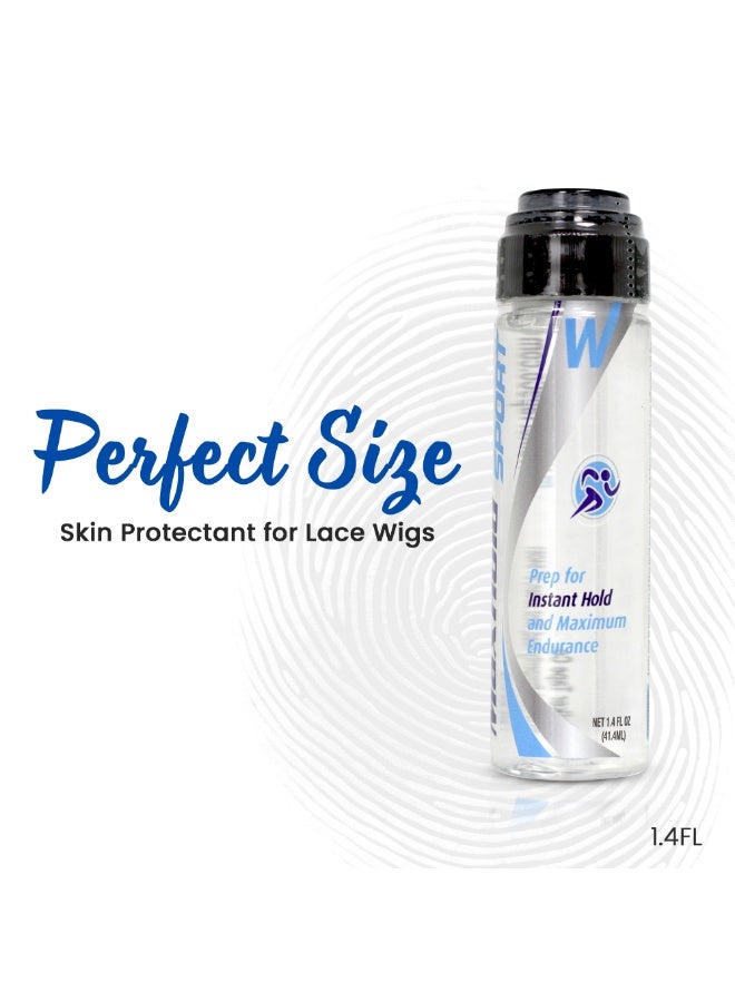 Walker Tape Max Hold Sport 1.4 oz Dab Adhesive Booster – Waterproof, Sweat-Proof, Dye-Free Wig Glue Enhancer for Lace Wigs, Toupees, Hair Systems – Instant Hold, Skin Safe, Unscented - Image 2