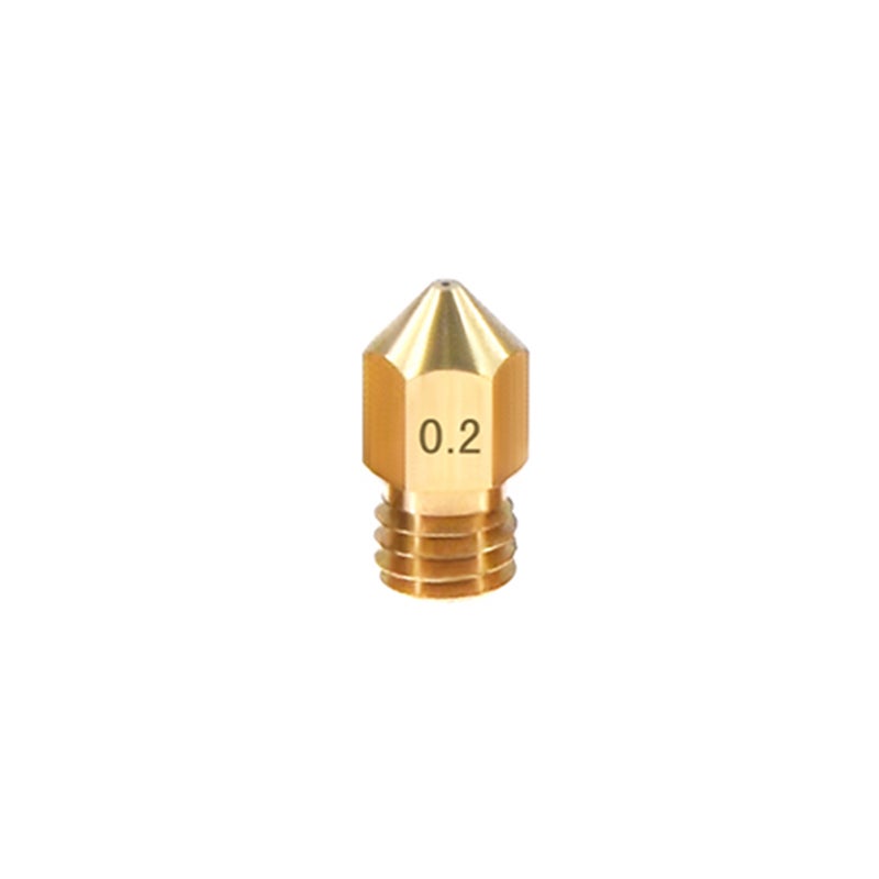 1pc 3D Printer Extruder Brass Nozzle M6 Thread Printer Head 0.2mm Output for MK8 3D Printer 1.75mm Filament - Image 1