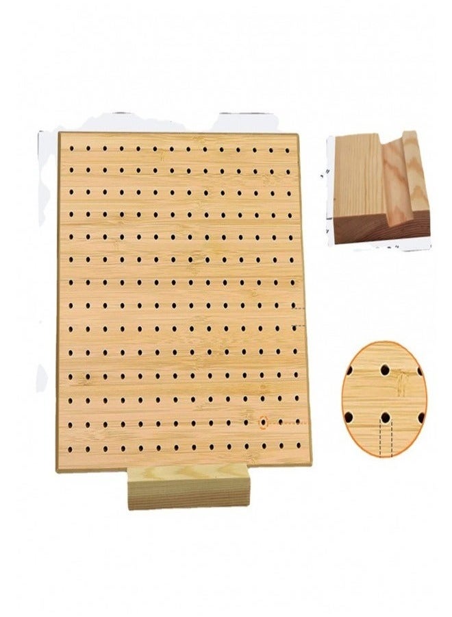 Arabest Weaving DIY Tool Crochet Hook Loom Square Weaving Hook Board Wood Lock Board Crochet Lock Board Craft Accessories Knitting Board Full Set Kit  - Image 4