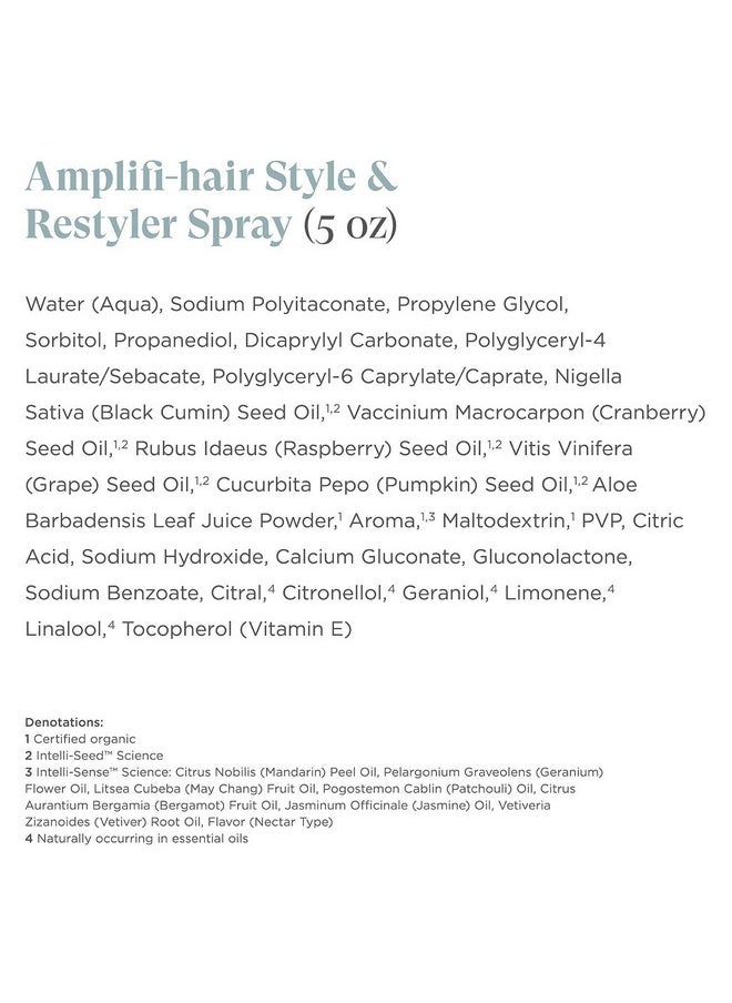 Intelligent Nutrients - Amplifihair Style & Restyler Spray Formerly Volumizing Spray Nonaerosol Hair Spray For Volume Texture & Hold (5 Oz) - Image 1