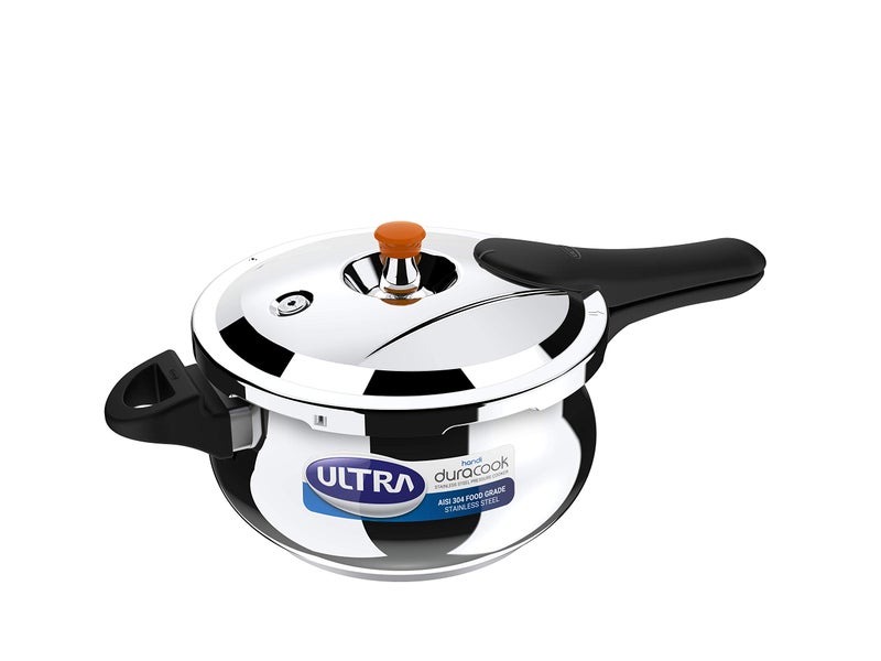 ULTRA Duracook Handi 5.5 Litre Stainless Steel Pressure Cooker,AISI 304 Food Grade SS, Froth Collector-Spillage Control,Induction Compatible,Imp Bonded Composite Base,ISI,10Y Warranty - Image 2