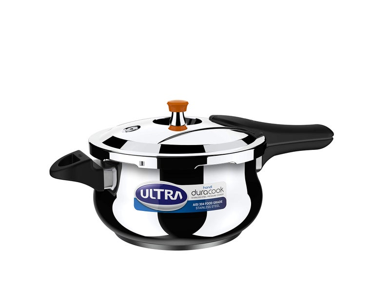 ULTRA Duracook Handi 5.5 Litre Stainless Steel Pressure Cooker,AISI 304 Food Grade SS, Froth Collector-Spillage Control,Induction Compatible,Imp Bonded Composite Base,ISI,10Y Warranty - Image 3