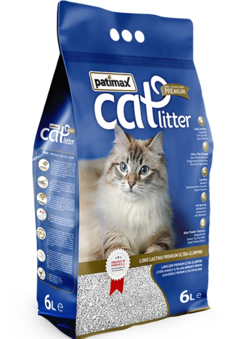 Patimax Premium Ultra Clumping Cat Litter[Flavor - Soap Fragnance, Size - 6L] - Image 1