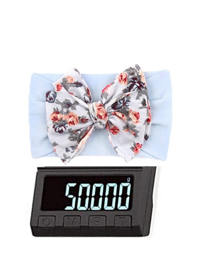 Syga Baby Girls Nylon Headbands Hairbands Hair Accessories Soft Printed Flower Bow Headband For Newborns Infants Toddlers And Kids 0 3 Years (Light Purple)  - Image 5