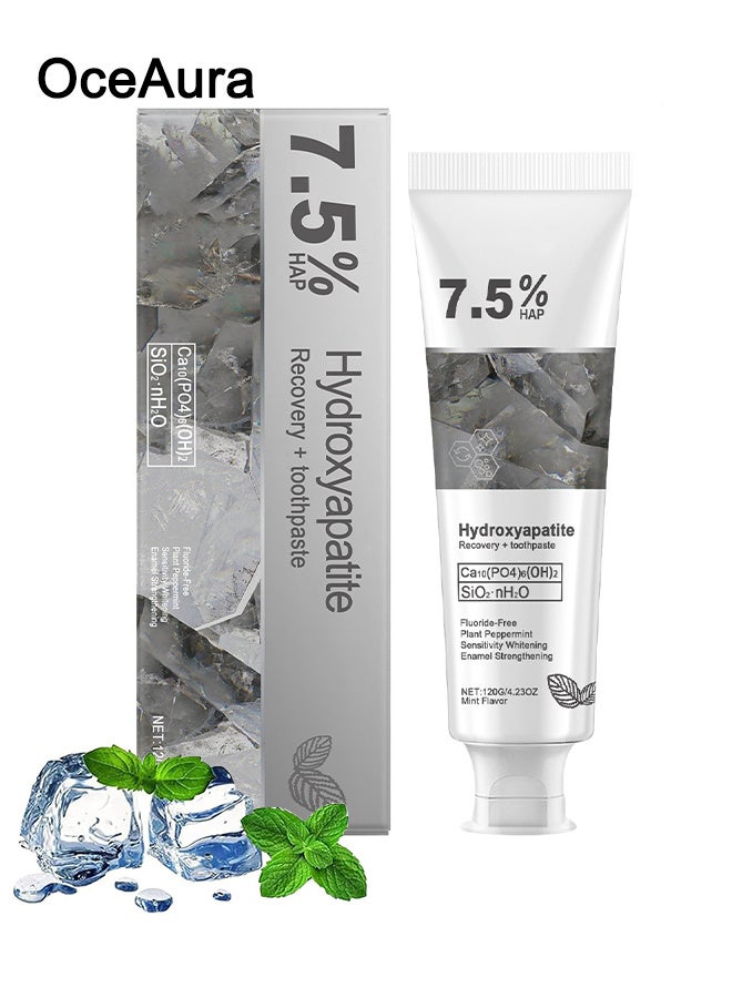  اوساورا معجون أسنان هيدروكسيباتيت لحماية متقدمة من المينا، تركيبة لطيفة وفعالة، معجون أسنان خال من الفلورايد للأسنان الحساسة، 4.23 أونصة - Image 1