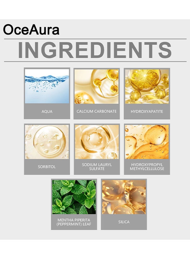  اوساورا معجون أسنان هيدروكسيباتيت لحماية متقدمة من المينا، تركيبة لطيفة وفعالة، معجون أسنان خال من الفلورايد للأسنان الحساسة، 4.23 أونصة - Image 3
