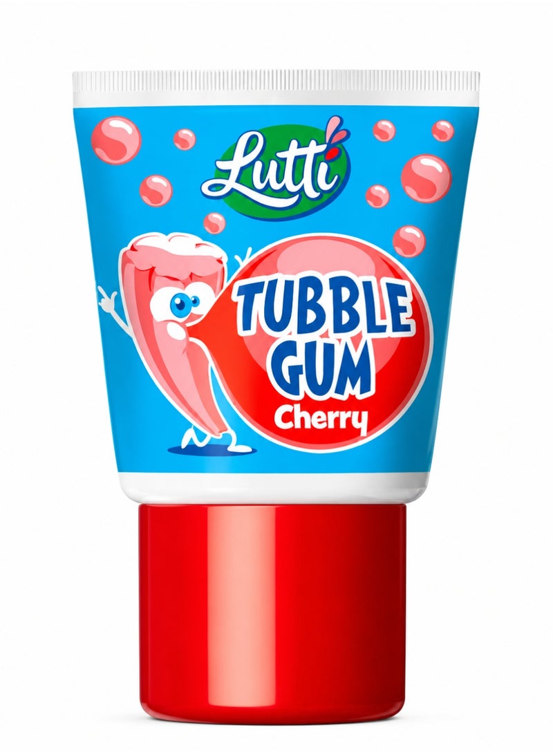 لوتي Lutti Tubble Gum بنكهة الكرز – علكة بحشوة سائلة حامضة – عبوة 2 - Image 3