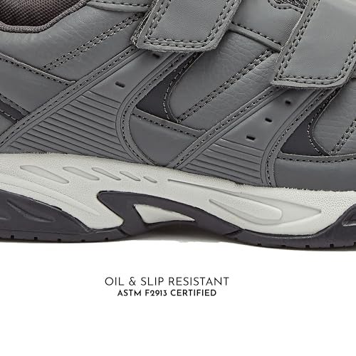 Avia Avi-Union II Strap Non Slip Shoes for Men, Hook and Loop Mens Walking Shoes with Memory Foam - Grey, 11 Medium - Image 3