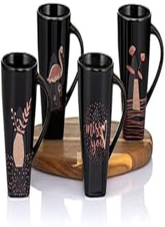 Lotus Lotus 1002691 Fine Porcelain Hilton Coffee and Tea Mug, 4-Piece Set, Multicolor 