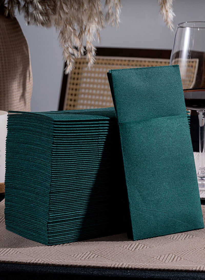HomarKet 50-Piece Disposable Cloth Like Napkins, Built-in Flatware Pocket, Wedding Party Linen Feel Napkin, Prefolded for Silverware， - Image 5