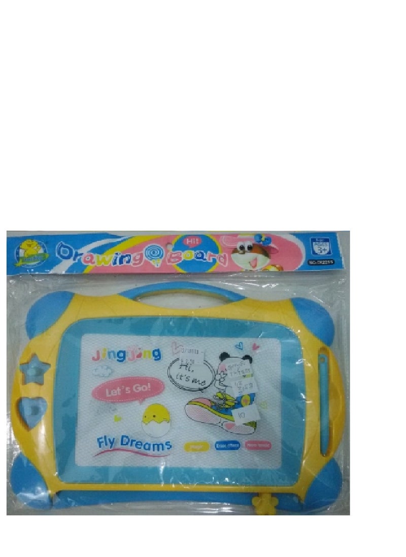 The LargeSized Magic Whiteboard Measuring 30 Cm By 20 Cm With A Pen A Sliding Eraser And Two Star And Heart Stamps Learning And Entertainment (MultiColored)  - Image 3
