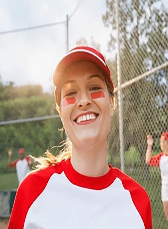 Mysense Red Face Body Paint Stick, Eye Black Stick for Sports Football Baseball Softball, Red Lipstick Facepaint Pen for Halloween SFX Cosplay Devil Makeup - Image 3