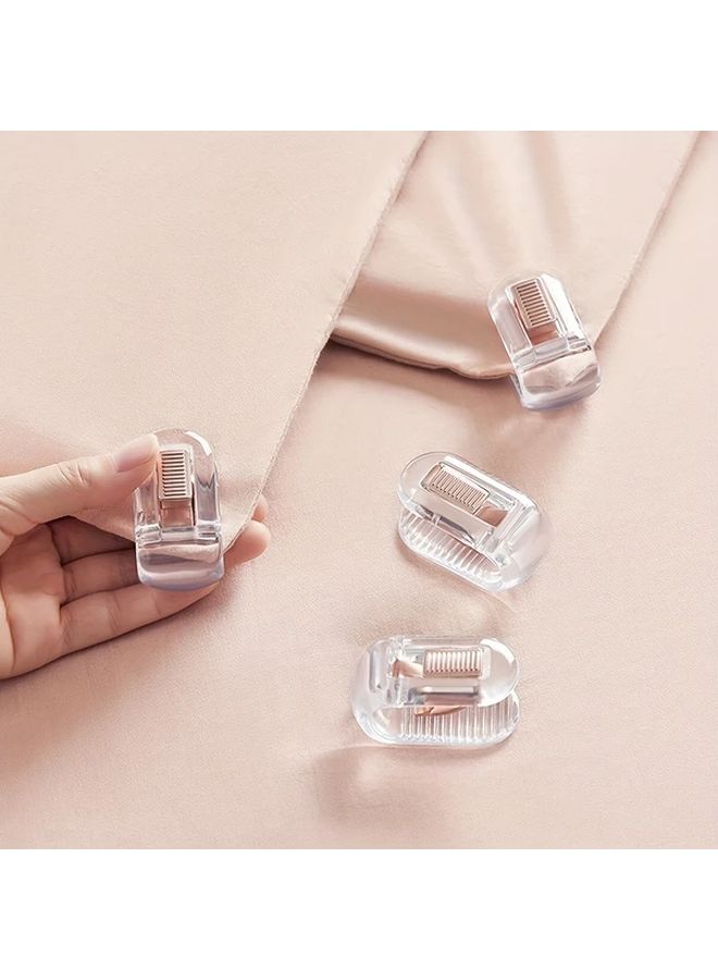 6 Transparent PP Plastic Bedding Clips Non Slip No Residue Secure Bedding Curtains Sofa Covers - Image 2