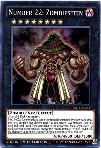 Yugioh Number 22 Zombiestein RATEENSE1 Super Rare Limited Edition - Image 2