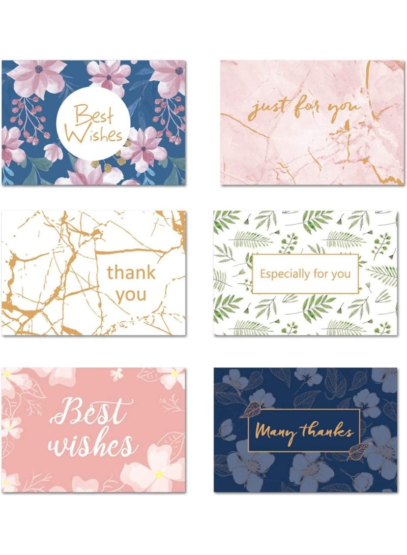 Peachjoy 12 Pack Folding Greeting Cards with Envelopes, Floral Assorted Blank Notecards and Envelopes for Baby Shower Note Cards, Wedding Thank You Cards Adults & Kids Blank Note Cards for All Occasions - Image 1