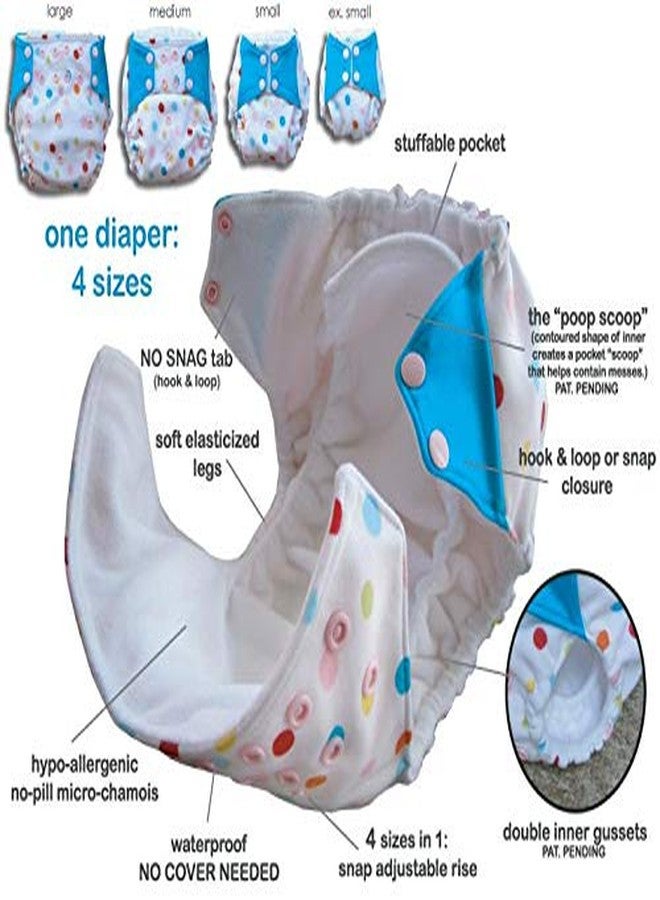 Crawl'in Baby Cloth Diaper Pants Adjustable Reusable Washable Printed Button Diaper for Babies/Infants/Toddlers (Age 0 to 2 Years) (Assorted Colours & Prints) - Image 3