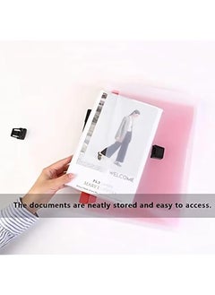 joyzzz Expanding File Folders 13 Pockets Plastic Expanding File Folder A4 Size File Organizer With Small Colored Labels Portable Document Holder For School Home Work Office  - Image 5