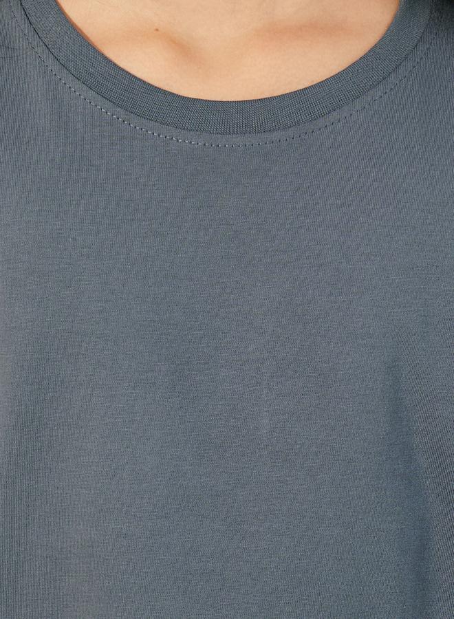 Styli Oversized Round Neck T-Shirt & Flared Joggers Co-Ords Set  - Image 3