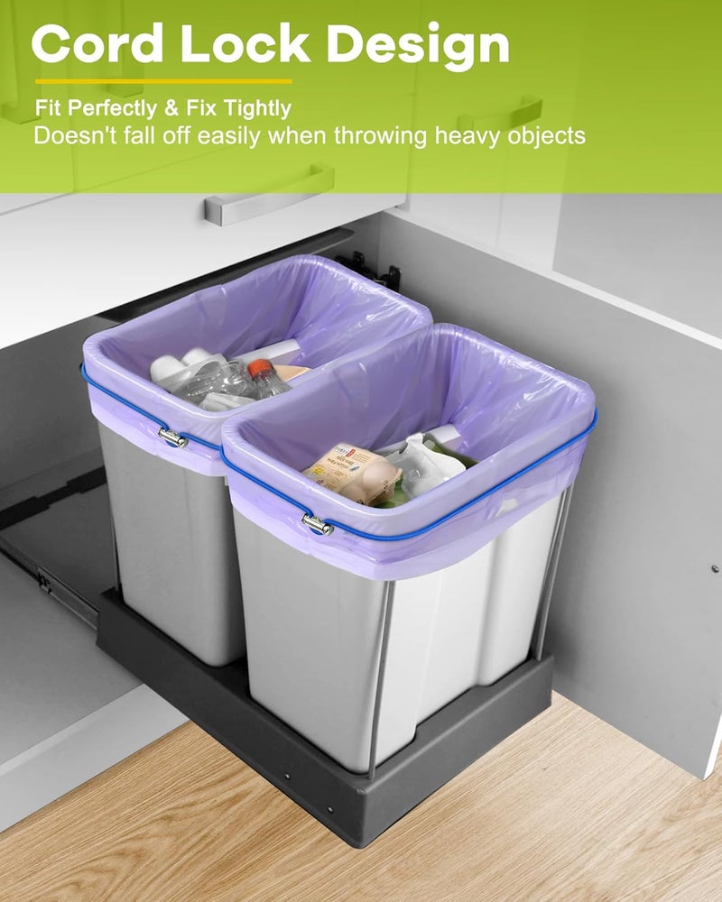 Rosaver Garbage Can Bands Cord Lord Design Adjustable Trash Can Bands Fits up 33 Gallon Trash Cans Multifunction Bands Litter Box Bands for Kitchen Tables Picnic Party - Image 3