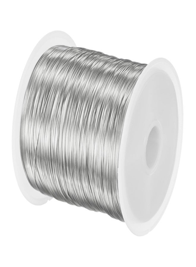 M METERXITY 0.3mm Jewelry Wire, 28 Gauge 328FT Craft Wire Copper Beading Wire for Jewelry Making/Planting/Weaving/DIY Crafting, Soft Metal Wires [100M, Silver] - Image 1