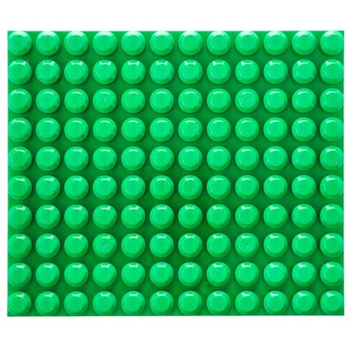 Strictly Briks Mega Toy Building Block Baseplate Beginner Bricks Stackable Plate Large Pegs for Toddlers Compatible with All Major Brands Kids Easter Gift Green 125 x 15 inches - Image 1
