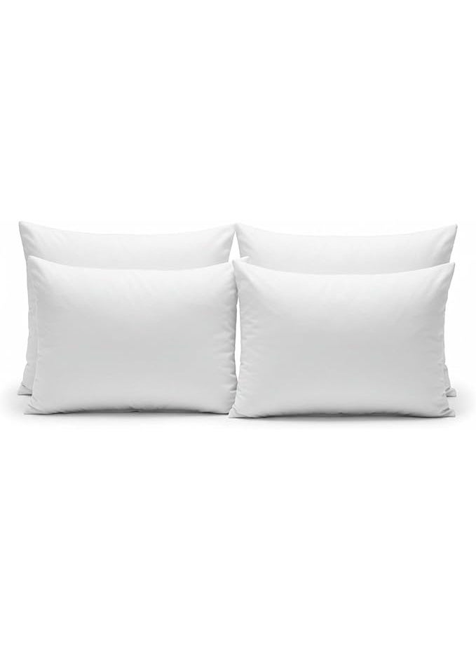 Set of 4 Luxury Soft Bed Pillows, 50x70cm, Cotton Fiber Fill - Image 1