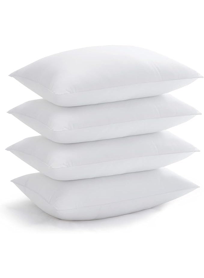 Set of 4 Luxury Soft Bed Pillows, 50x70cm, Cotton Fiber Fill - Image 5