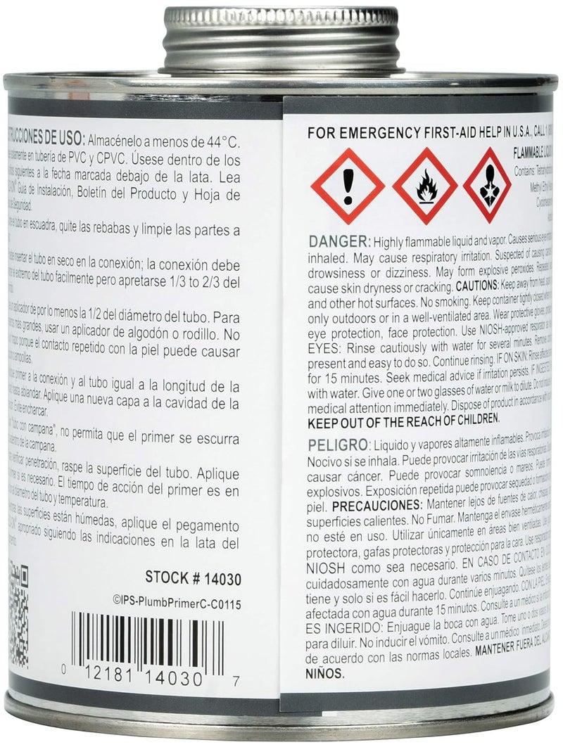 WELDON 14030 Plumbing PVC/CPVC Primer - Fast Acting and Low VOC, Clear, 1 Quart (32 fl oz) - Image 4
