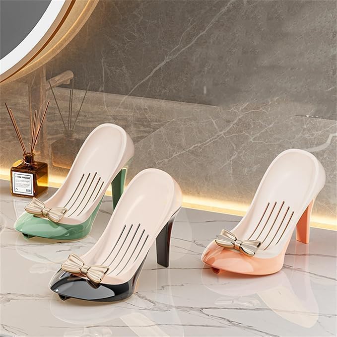 NETZILLA NAVA PAVA High Heels Soap Box,New Self Draining Soap Dish, High Heel Shoe Shaped Soap Box, Bar Soap Holder Keep Dry for Shower, Great for Bathroom Kitchen - Image 4