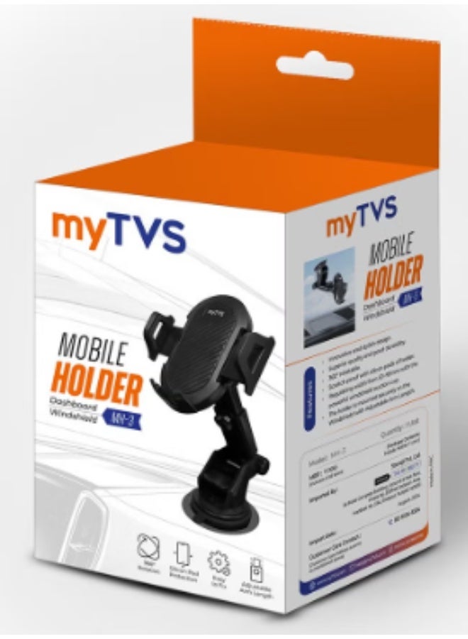myTVS Car Phone Holder Stand for Smartphone Universal 360° Rotateble Hands Free for Dashboard, Air Vent, Windscreen - Image 3