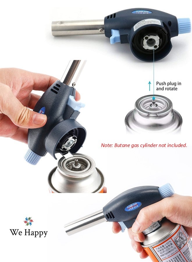 وي هابي عبوة من 2 شعلة لهب، متعددة الأغراض قابلة للتعديل لإشعال النار للطهي واللحام والشواء والخبز، ولاعة غاز ذاتية الإشعال - Image 5